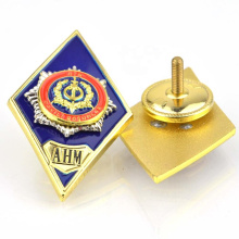 Customized cheap security prefect logo military army metal enamel badge pin custom